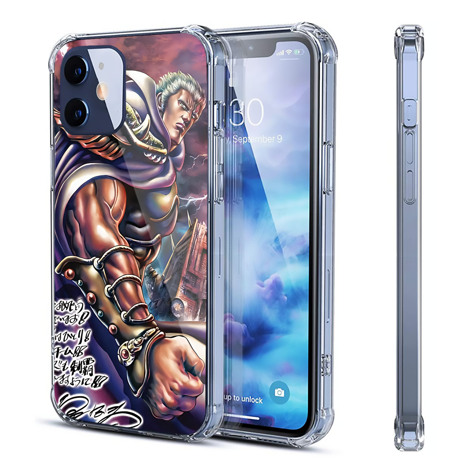 （画像用） 北斗の拳 Fist of the North Star 【iPhone 12シリーズ対応】透明スマホケース（クリアソフトケース）